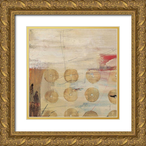 ORBITA 2 Gold Ornate Wood Framed Art Print with Double Matting by Villarreal Villarreal, Gabriela