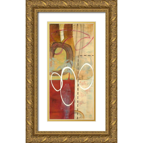 Circular Rhythm Gold Ornate Wood Framed Art Print with Double Matting by Villarreal Villarreal, Gabriela