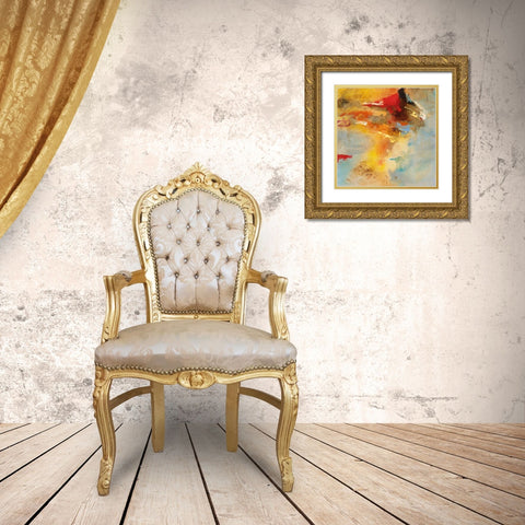 Serena Series 4 Gold Ornate Wood Framed Art Print with Double Matting by Villarreal Villarreal, Gabriela