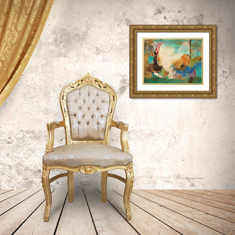 Seaside Rhythm 2 Gold Ornate Wood Framed Art Print with Double Matting by Villarreal Villarreal, Gabriela