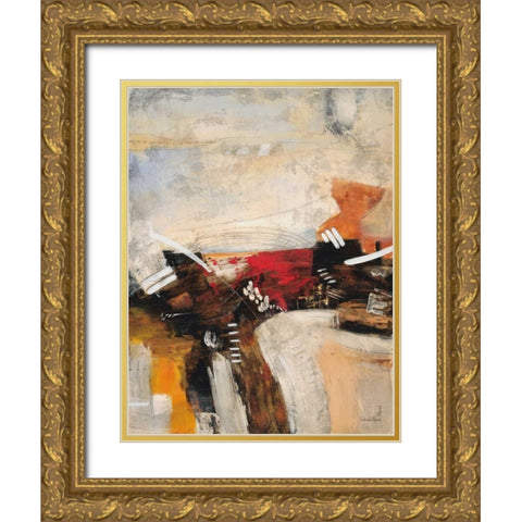 Autumn Rhythm 1 Gold Ornate Wood Framed Art Print with Double Matting by Villarreal Villarreal, Gabriela