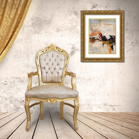 Autumn Rhythm 2 Gold Ornate Wood Framed Art Print with Double Matting by Villarreal Villarreal, Gabriela