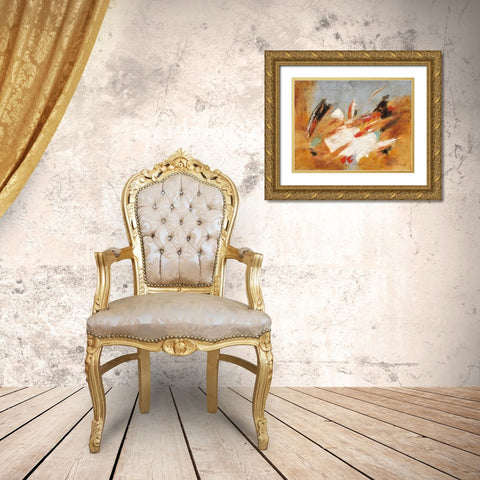 Directions 1 Gold Ornate Wood Framed Art Print with Double Matting by Villarreal Villarreal, Gabriela