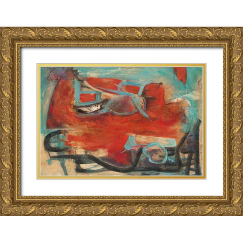 Inspiracion Gold Ornate Wood Framed Art Print with Double Matting by Villarreal Villarreal, Gabriela