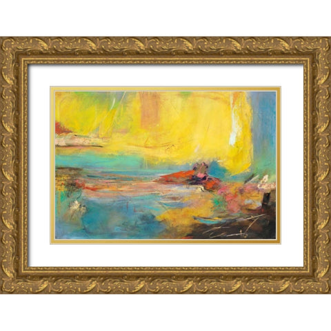 Bambalinas Gold Ornate Wood Framed Art Print with Double Matting by Villarreal