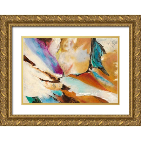 Northern Lights Gold Ornate Wood Framed Art Print with Double Matting by Villarreal Villarreal, Gabriela