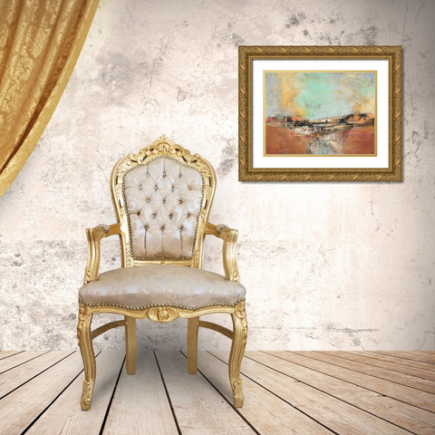 Deconstructed Landscape Gold Ornate Wood Framed Art Print with Double Matting by Villarreal Villarreal, Gabriela