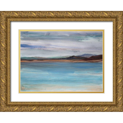 West Coast Gold Ornate Wood Framed Art Print with Double Matting by Gold, Lora