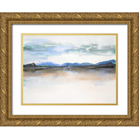 Stillness Gold Ornate Wood Framed Art Print with Double Matting by Gold, Lora