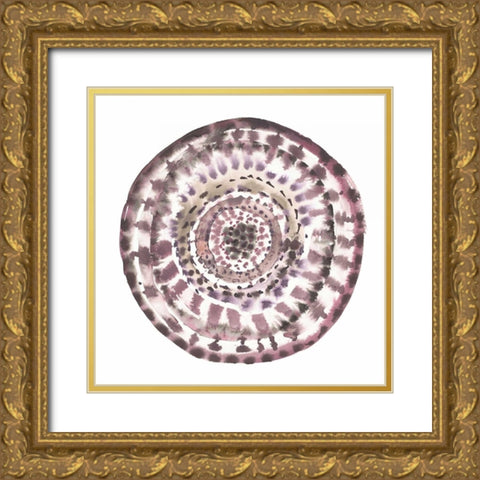 Global Mandala 1 Gold Ornate Wood Framed Art Print with Double Matting by Gold, Lora