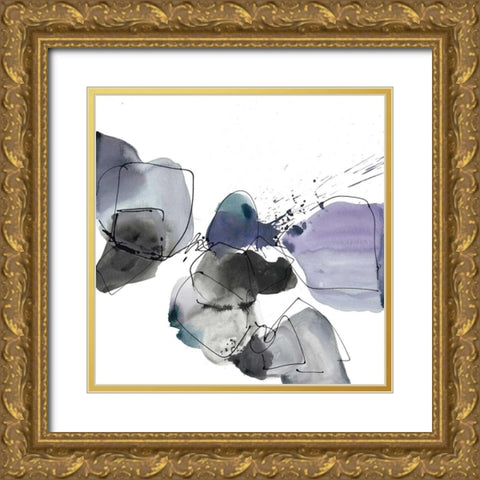 Liquid Stone 1 Gold Ornate Wood Framed Art Print with Double Matting by Gold, Lora