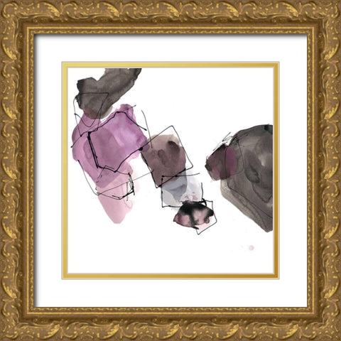 Liquid Stone 2 Gold Ornate Wood Framed Art Print with Double Matting by Gold, Lora