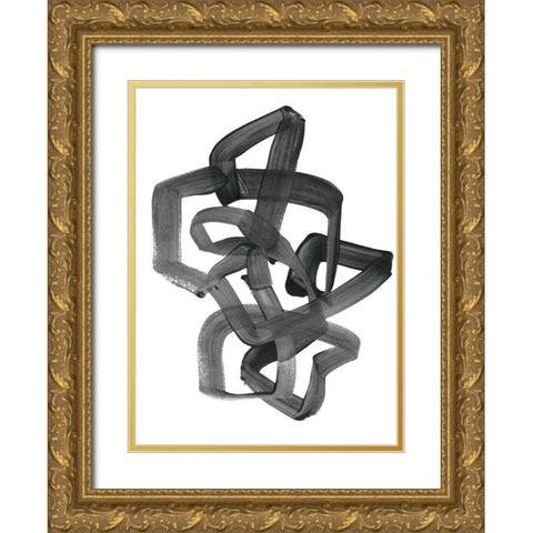 Expression 1 Gold Ornate Wood Framed Art Print with Double Matting by Gold, Lora