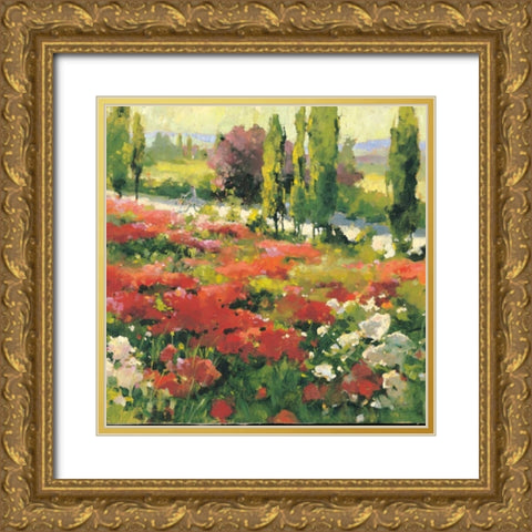 Summer Afternoon Gold Ornate Wood Framed Art Print with Double Matting by Grant, Kay
