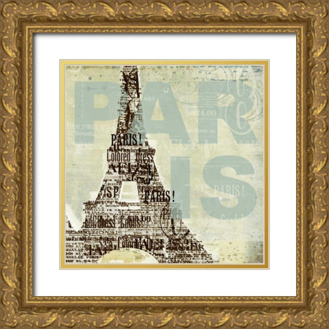 Trendy Paris Gold Ornate Wood Framed Art Print with Double Matting by Pluch, Melissa