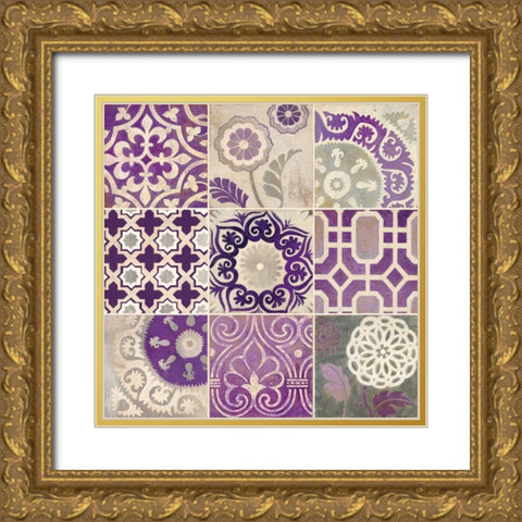 Mosaic Melody Gold Ornate Wood Framed Art Print with Double Matting by Smith, Hope