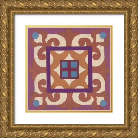 Global Square Gold Ornate Wood Framed Art Print with Double Matting by Smith, Hope