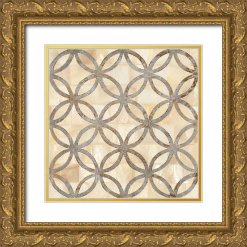 NATURAL MOROCCAN TILE 4 Gold Ornate Wood Framed Art Print with Double Matting by Smith, Hope