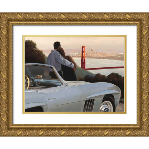 Nostalgic View Gold Ornate Wood Framed Art Print with Double Matting by Sullivan, Miles