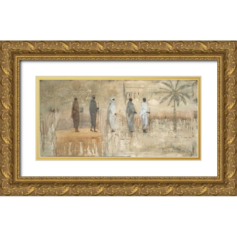 Miraj Procession Gold Ornate Wood Framed Art Print with Double Matting by Sullivan, Myles