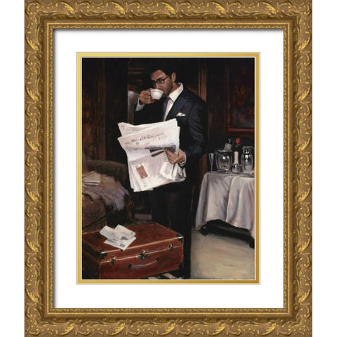 Room Service-Him Gold Ornate Wood Framed Art Print with Double Matting by Sullivan, Myles