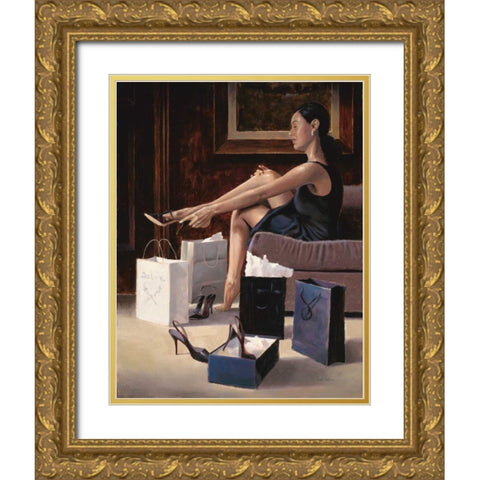 Room Service-Her Gold Ornate Wood Framed Art Print with Double Matting by Sullivan, Myles