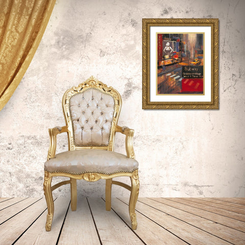 Urban Bombshell Gold Ornate Wood Framed Art Print with Double Matting by Sullivan, Myles