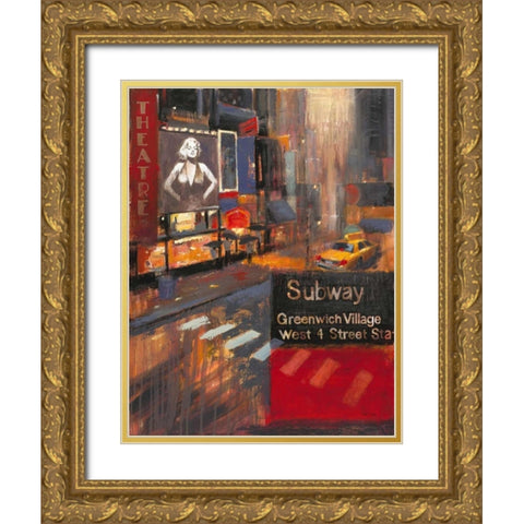Urban Bombshell Gold Ornate Wood Framed Art Print with Double Matting by Sullivan, Myles