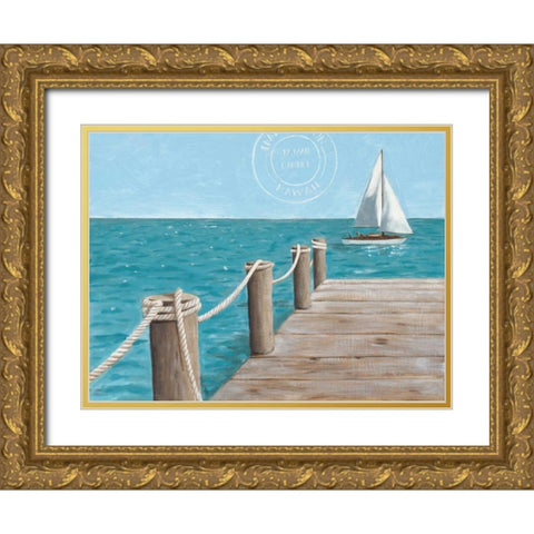 Escape and Let Go Gold Ornate Wood Framed Art Print with Double Matting by Sullivan, Myles