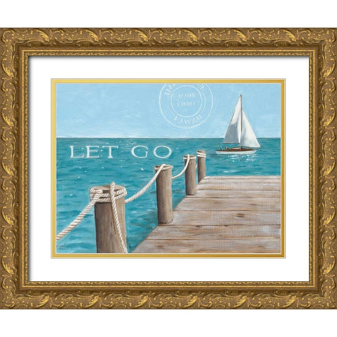 Escape and Let Go Gold Ornate Wood Framed Art Print with Double Matting by Sullivan, Myles