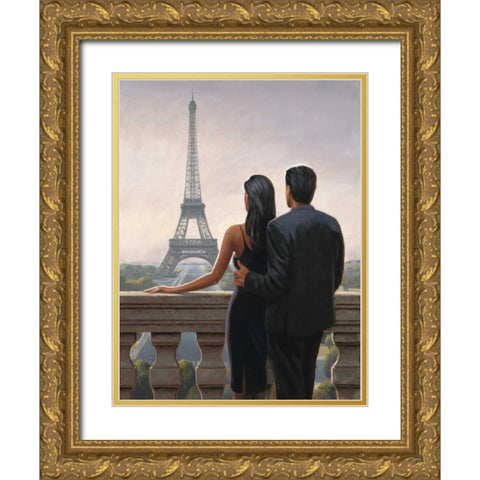 Big City Rendezvous Gold Ornate Wood Framed Art Print with Double Matting by Sullivan, Myles