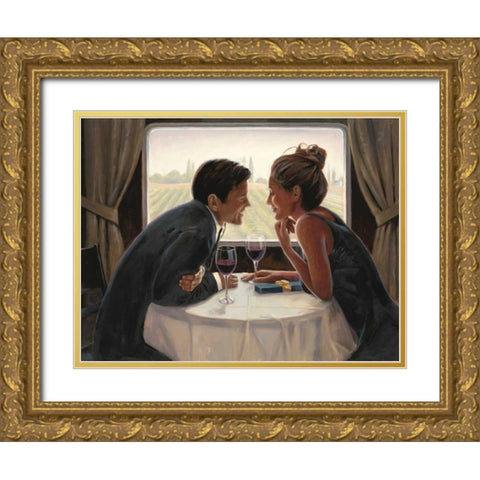 Anniversary Snapshot Gold Ornate Wood Framed Art Print with Double Matting by Sullivan, Myles
