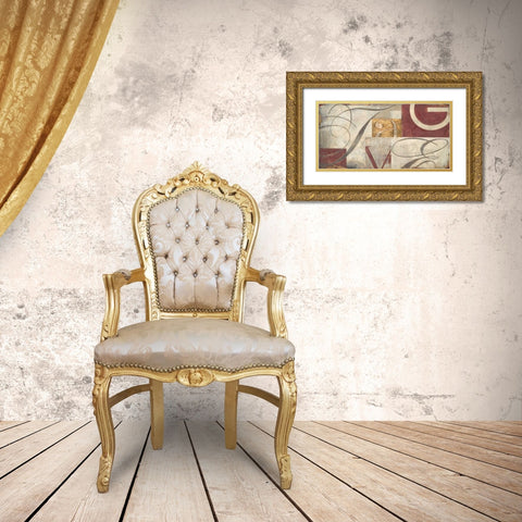 Typographers original Gold Ornate Wood Framed Art Print with Double Matting by Sullivan, Myles