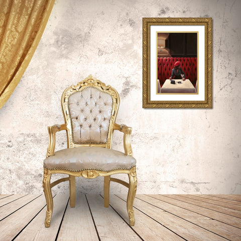 A Chance Encounter 1 Gold Ornate Wood Framed Art Print with Double Matting by Sullivan, Myles