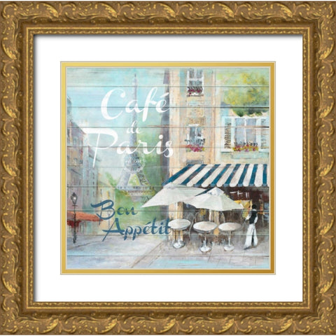 Cafe De Paris Bon Appetit  Gold Ornate Wood Framed Art Print with Double Matting by Gottschlag, Jurgen