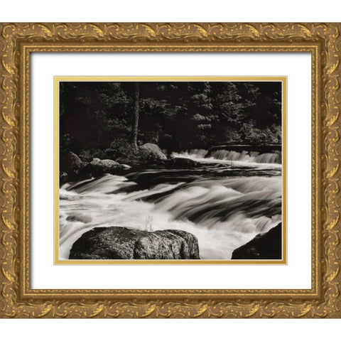 Rushing Waters Gold Ornate Wood Framed Art Print with Double Matting by Aniballi, Brett