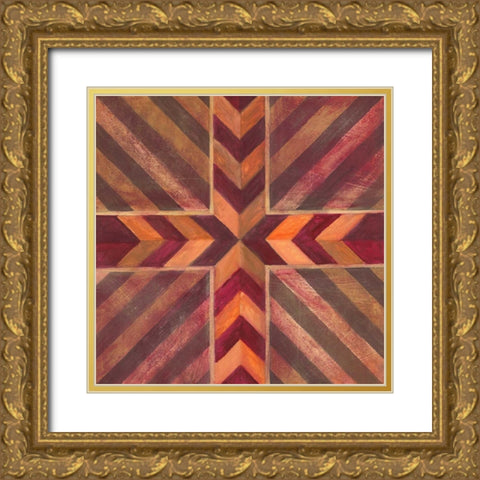 Southwestern Mark 1  Gold Ornate Wood Framed Art Print with Double Matting by Ioco, Filippo