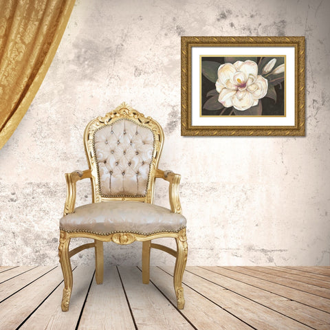 Southern Magnolia Gold Ornate Wood Framed Art Print with Double Matting by Ioco, Fillippo