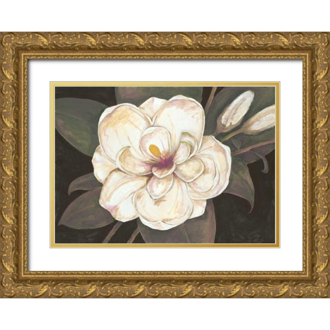 Southern Magnolia Gold Ornate Wood Framed Art Print with Double Matting by Ioco, Fillippo