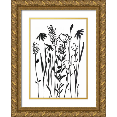 Daytime Garden Gold Ornate Wood Framed Art Print with Double Matting by Ioco, Filippo