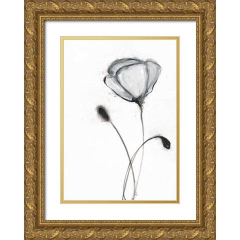 Snow Blossom 2 Gold Ornate Wood Framed Art Print with Double Matting by Ioco, Filippo