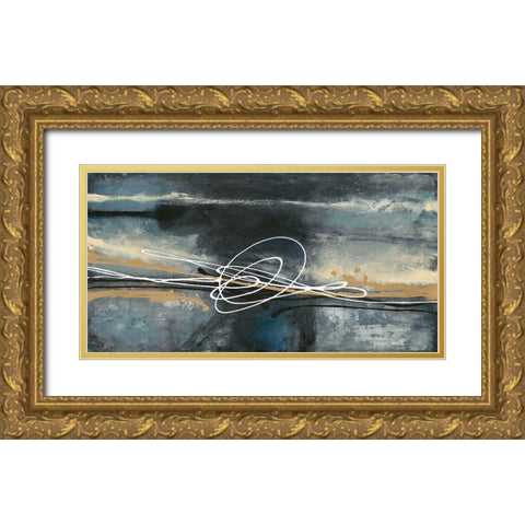 Center Knot Gold Ornate Wood Framed Art Print with Double Matting by Ioco, Filippo