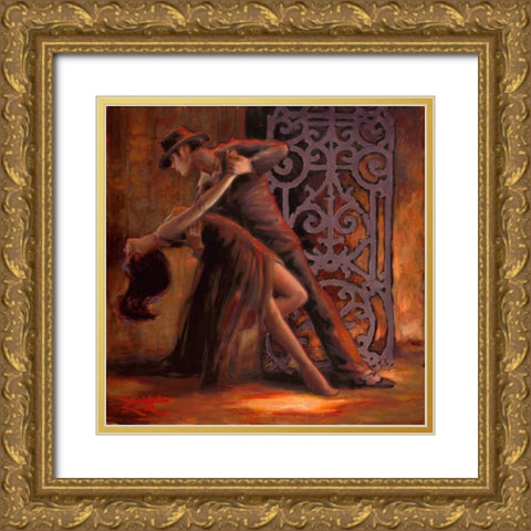 Dance Me Out Gold Ornate Wood Framed Art Print with Double Matting by Amber, Zeph