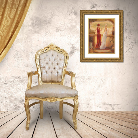 Afternoon Champagne Gold Ornate Wood Framed Art Print with Double Matting by Amber, Zeph