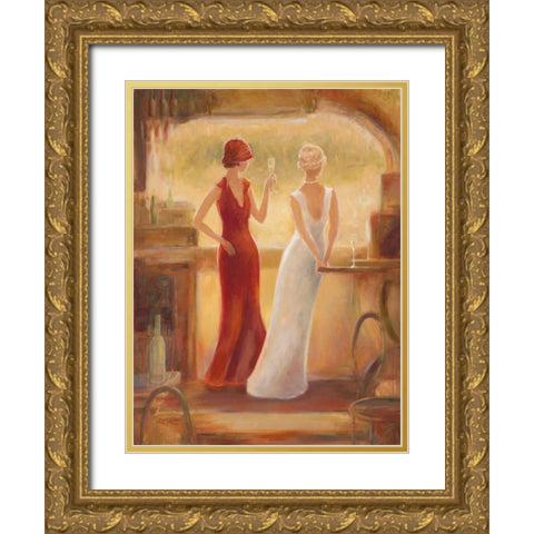 Afternoon Champagne Gold Ornate Wood Framed Art Print with Double Matting by Amber, Zeph