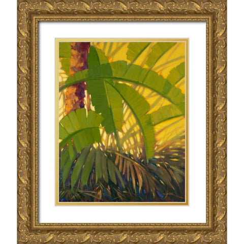 Sunshine Tropics 2 Gold Ornate Wood Framed Art Print with Double Matting by Charles, J