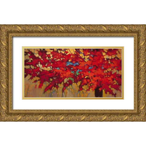 Autumn Light Gold Ornate Wood Framed Art Print with Double Matting by Charles, J.