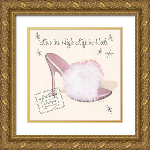 Pretty Slipper Gold Ornate Wood Framed Art Print with Double Matting by Wyatt Jr., Norman