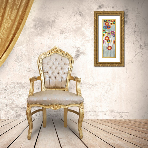 Fun Floral 2 Gold Ornate Wood Framed Art Print with Double Matting by Wyatt, Norman Jr.