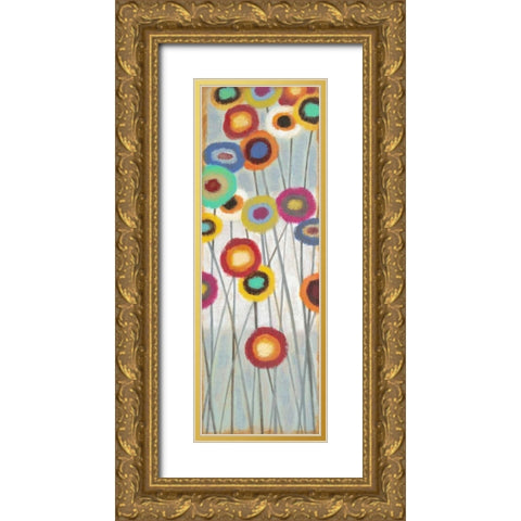 Fun Floral 2 Gold Ornate Wood Framed Art Print with Double Matting by Wyatt, Norman Jr.